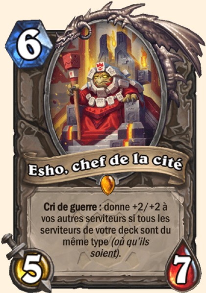 Esho, chef de la cite carte Hearhstone