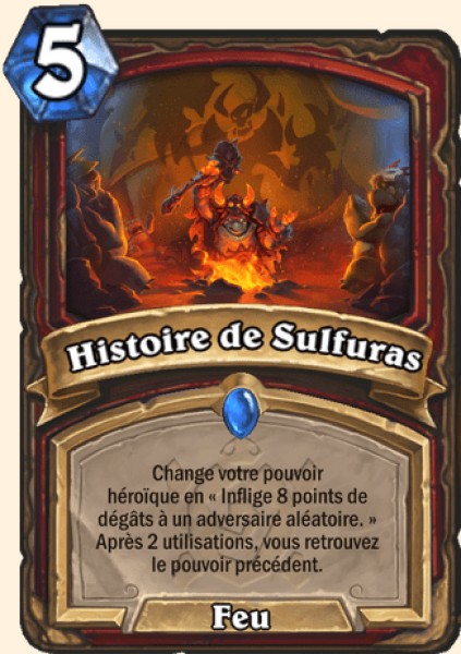 Histoire de Sulfuras carte Hearhstone