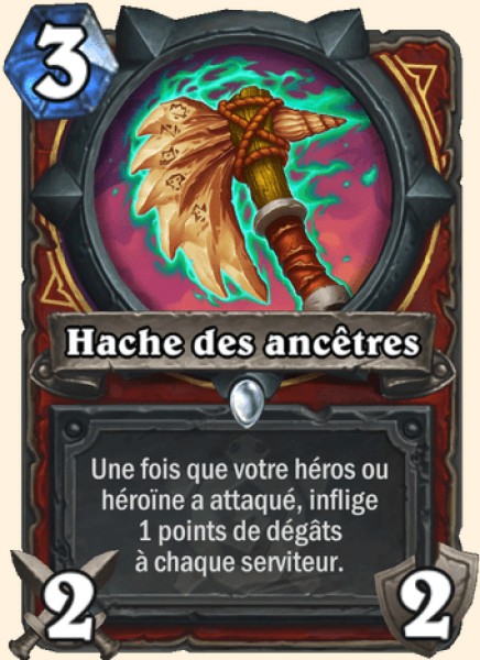 Hache des ancetres carte Hearhstone