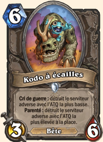 Kodo a ecailles carte Hearhstone
