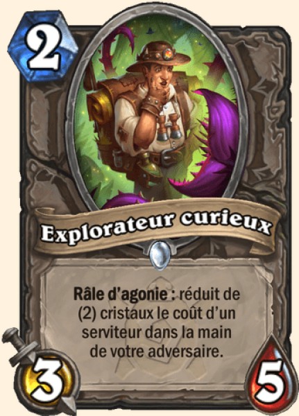 Explorateur curieux carte Hearhstone