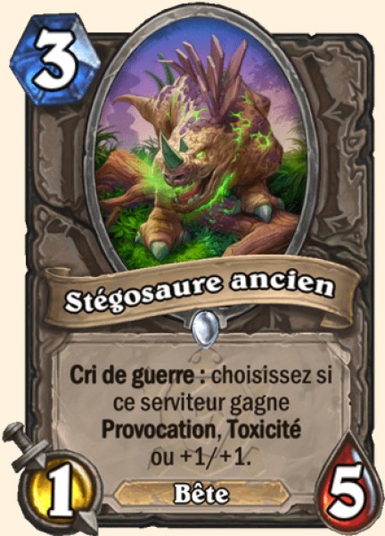 Stegosaure ancien carte Hearhstone