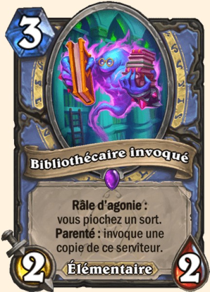 Bibliothecaire invoque carte Hearhstone