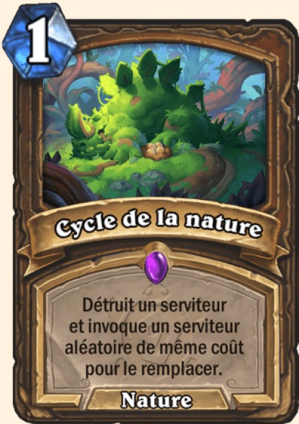 Cycle de la nature carte Hearhstone