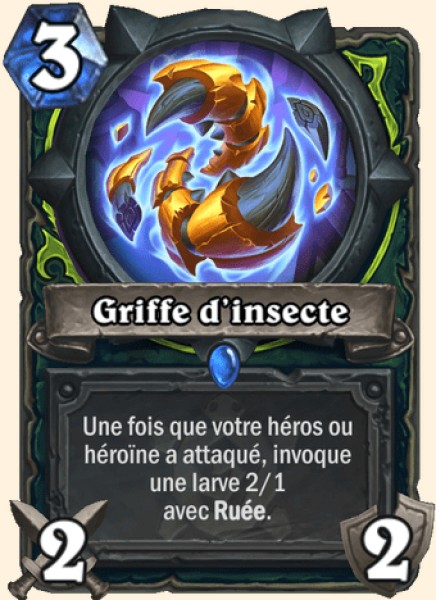 Griffe d'insecte carte Hearhstone