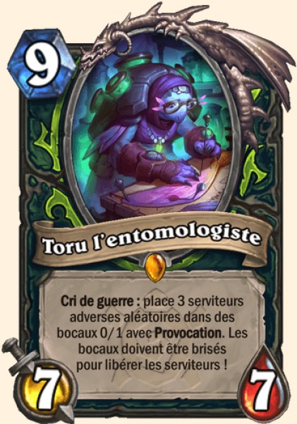 Toru l'entomologiste carte Hearhstone