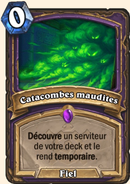 Catacombes maudites carte Hearhstone