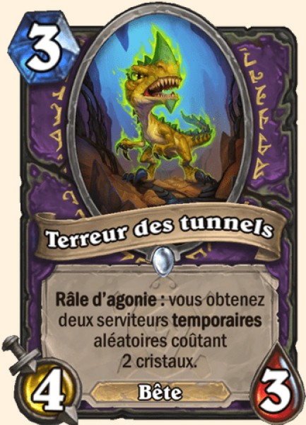 Terreur des tunnels carte Hearhstone