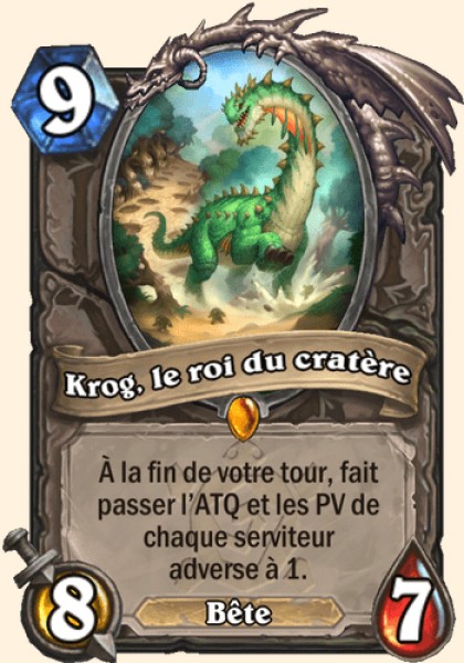 Krog, le roi du cratere carte Hearhstone