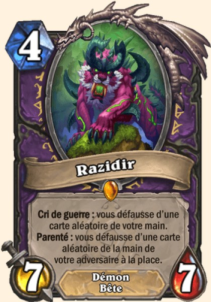 Razidir carte Hearhstone