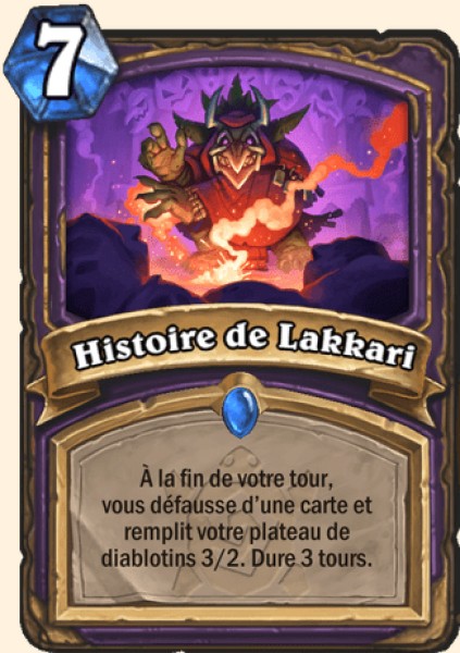 Histoire de Lakkari carte Hearhstone