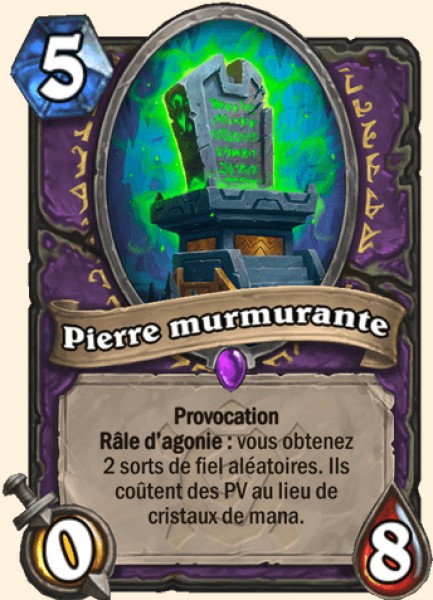 Pierre murmurante carte Hearhstone
