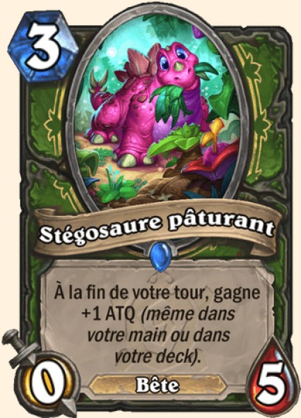 Stegosaure paturant carte Hearhstone