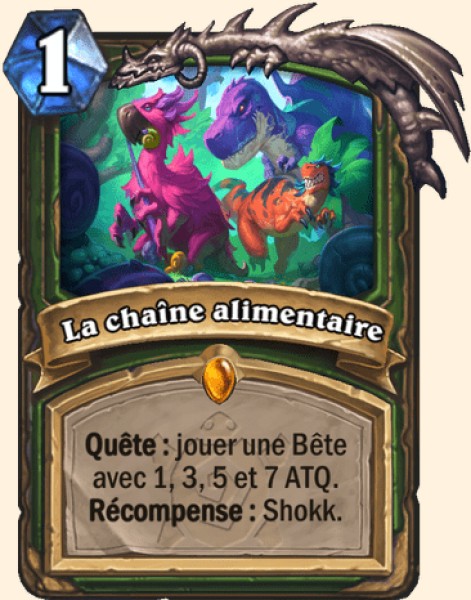 La chaine alimentaire carte Hearhstone