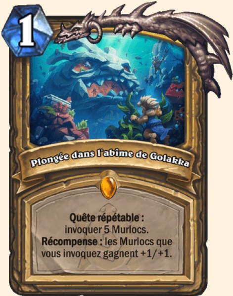 Dive the Golakka Depths carte Hearhstone