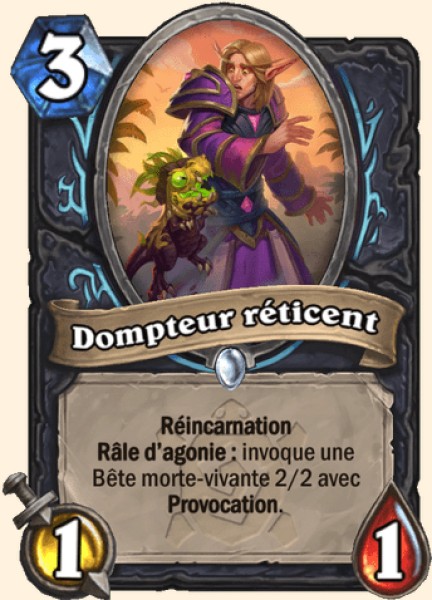 Dompteur reticent carte Hearhstone