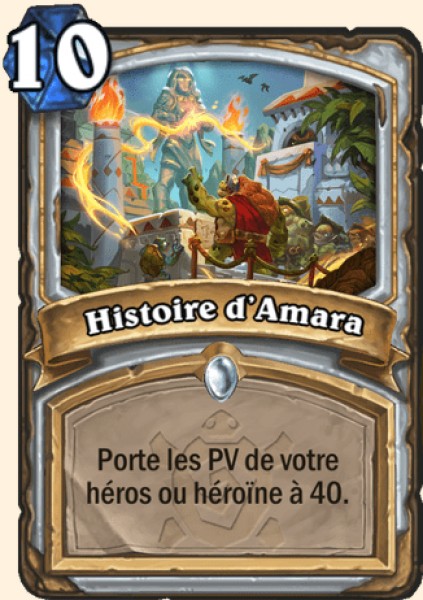 Histoire d'Amara carte Hearhstone