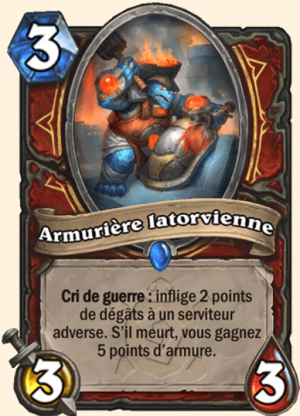 Armuriere latorvienne carte Hearhstone