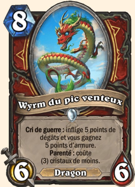 Wyrm du pic venteux carte Hearhstone