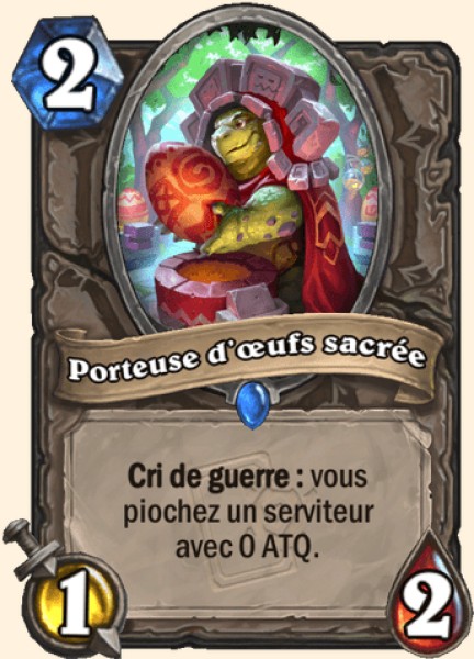 Porteuse d'oeufs sacree carte Hearhstone