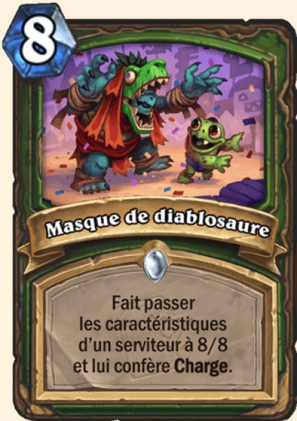 Masque de diablosaure carte Hearthstone