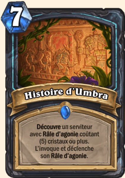 L'histoire d'Umbra carte Hearhstone