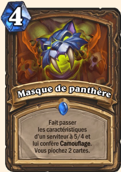 Masque de panthere carte Hearhstone