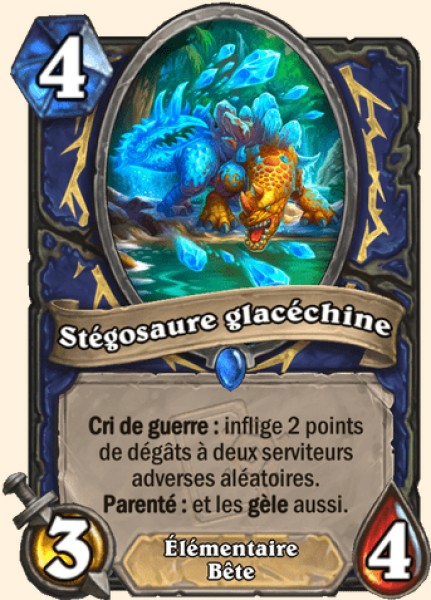 Stegodon a epines glacees carte Hearhstone