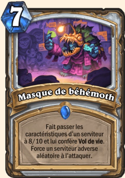 Masque de Behemoth carte Hearhstone