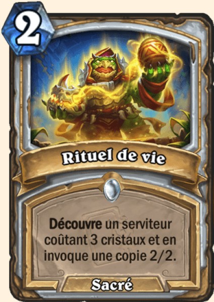 Rituel de la vie carte Hearhstone