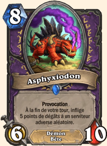 Asphyxiodon carte Hearthstone