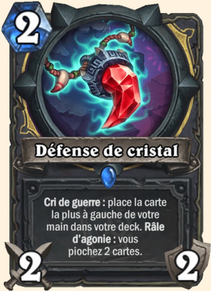 Defense de cristal carte Hearhstone