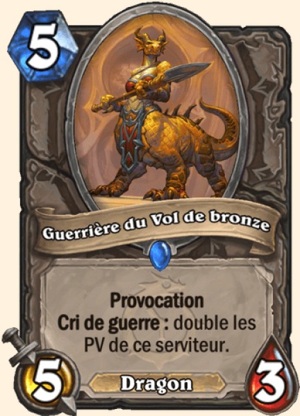 Guerriere du Vol de bronze carte Hearhstone