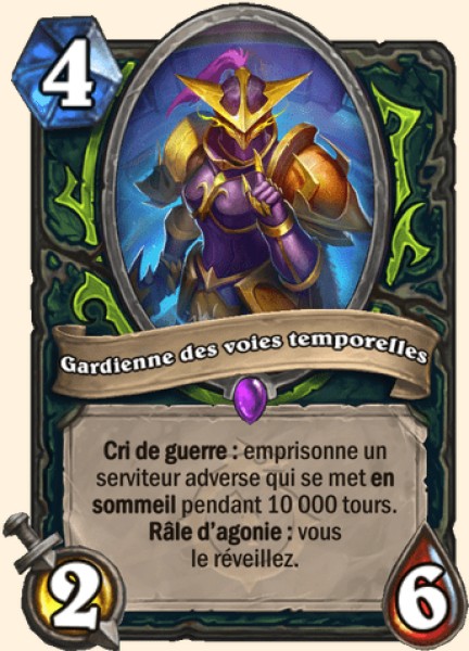 Gardienne des voies temporelles carte Hearhstone