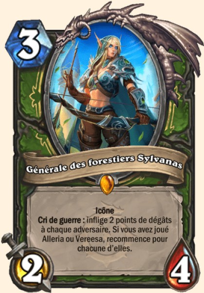 Generale des forestiers Sylvanas carte Hearhstone