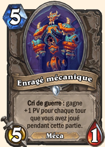 Enragé mécanique carte Hearthstone