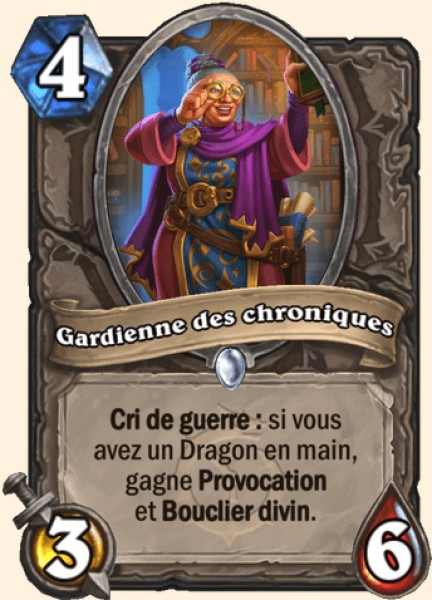 Gardienne des chroniques carte Hearhstone