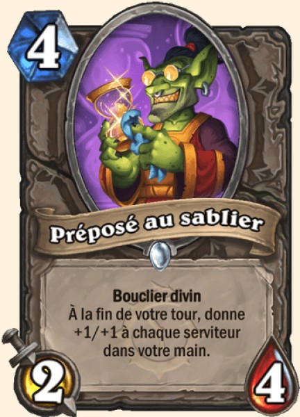 Prepose au sablier carte Hearhstone