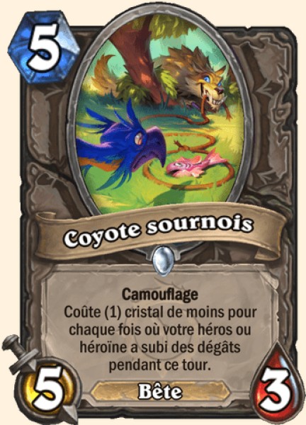 Coyote sournois carte Hearthstone