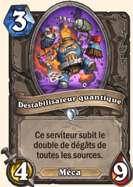 Déstabilisateur quantique carte Hearthstone