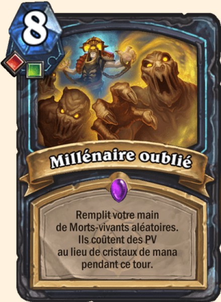 Millenaire oublie carte Hearhstone