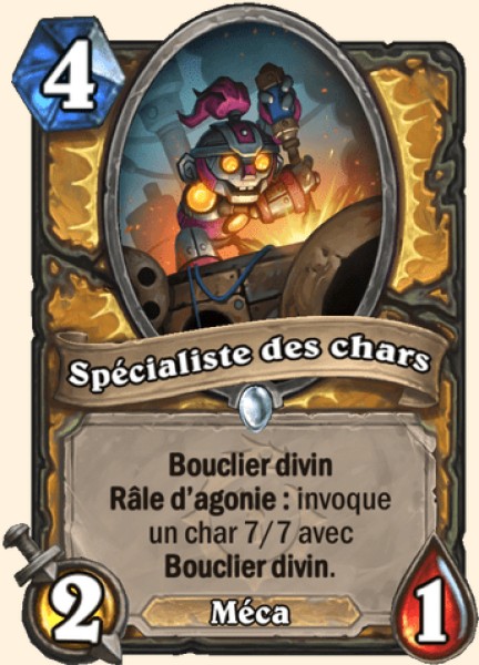 Specialiste des chars carte Hearhstone