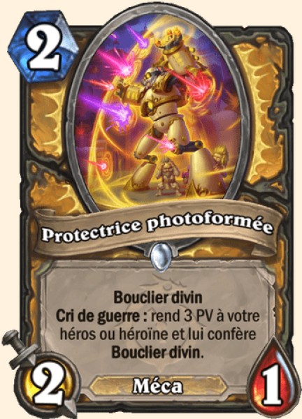 Protectrice photoformée carte Hearthstone