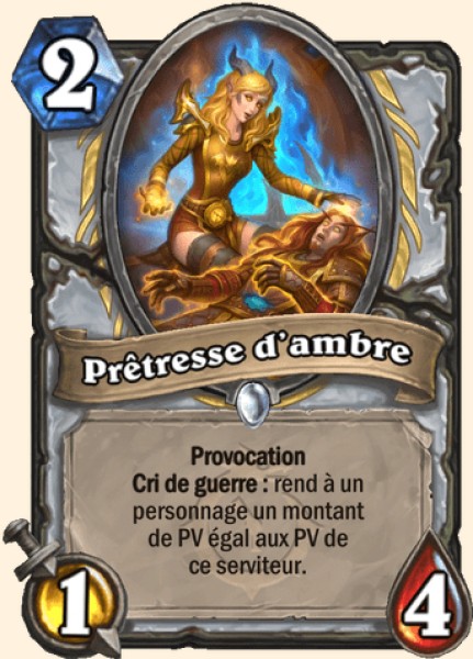 Pretresse d'ambre carte Hearhstone