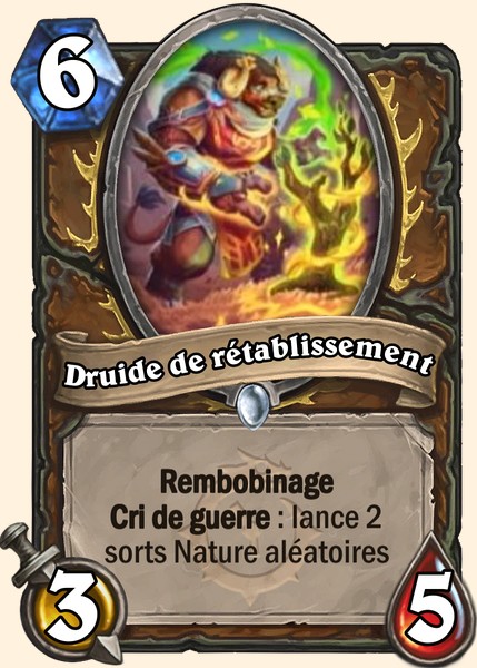 Druide de retablissement carte Hearhstone