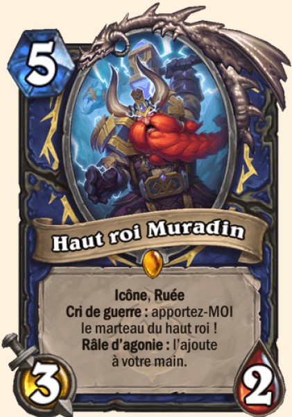 Haut roi Muradin carte Hearthstone