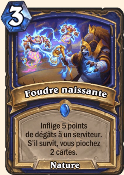 Eclairs naissants carte Hearhstone