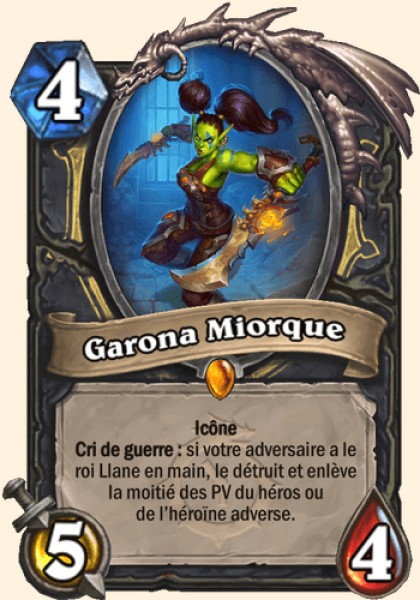 Garona Miorque carte Hearhstone