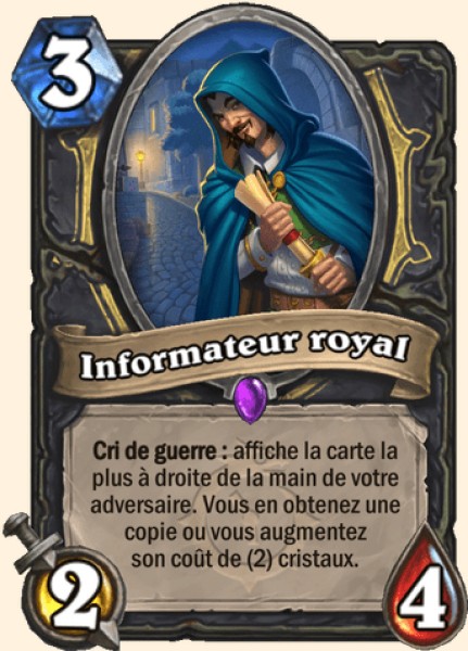 Informateur royal carte Hearhstone