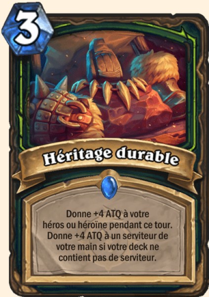 Heritage durable carte Hearhstone